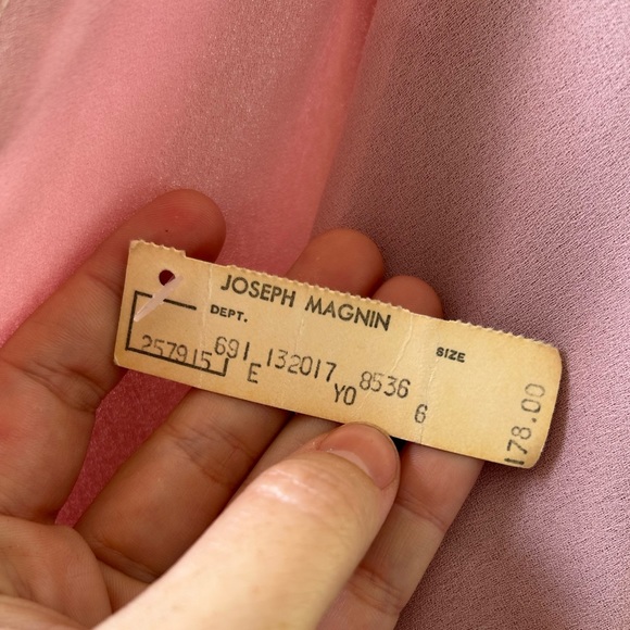 Vintage 60s 70s David Morris x Joseph Magnin Two-Tone Gamine Dress Pink 4 - Picture 4 of 8